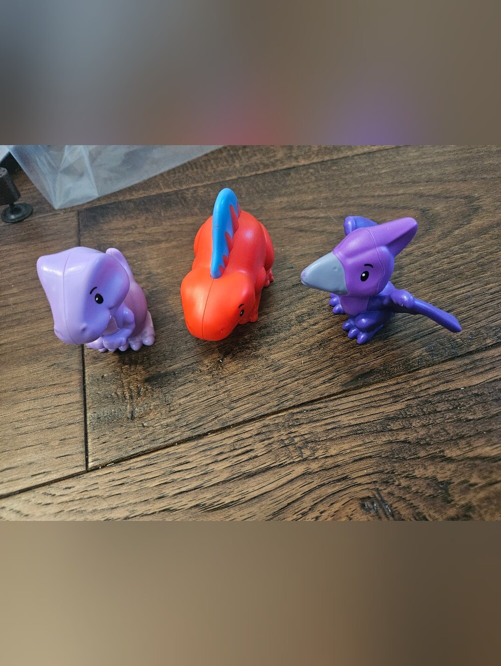 PTERODACTYL Purple & DIMETRODON T Rex Fisher Price Little People Used Condition.